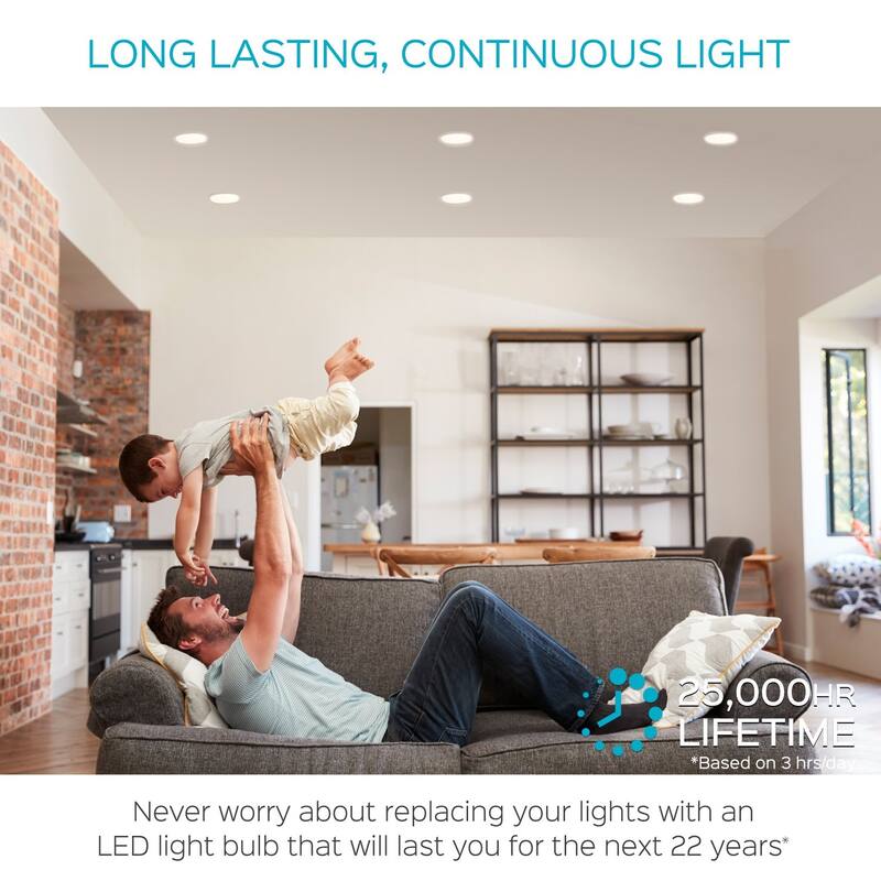 Luxrite BR30 LED Flood Light Bulb Dimmable 650 Lumens 9W=65W E26 Base Energy Star UL Listed Damp Rated 4-Pack