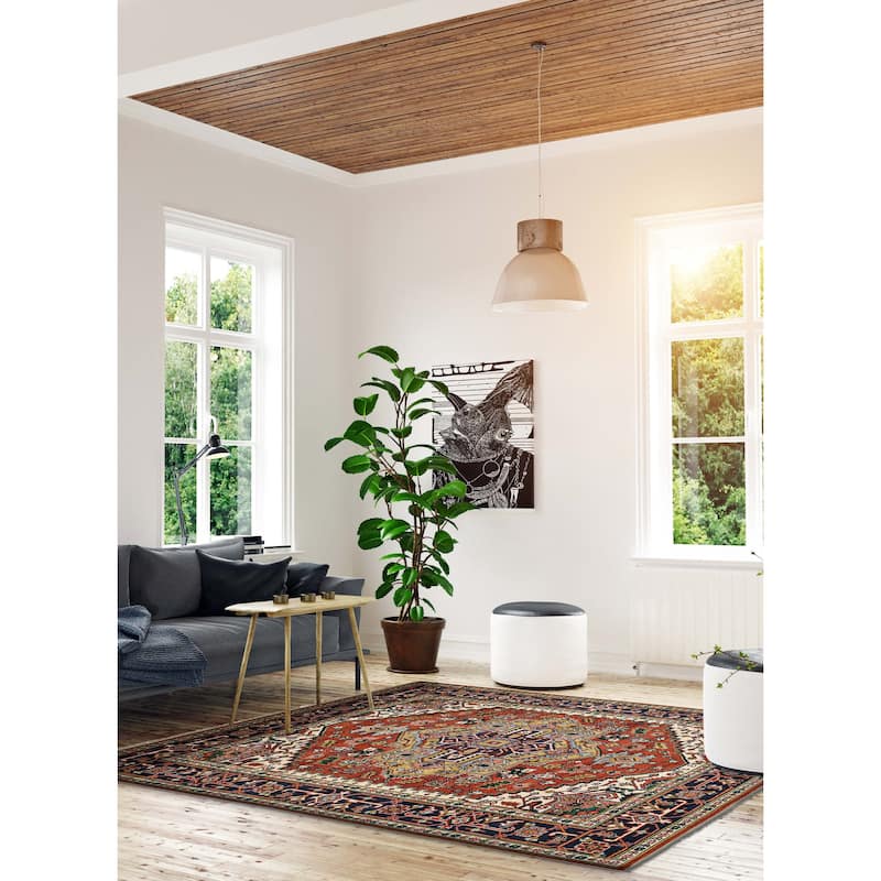 ECARPETGALLERY Hand-knotted Serapi Heritage Dark Copper Wool Rug - 7'10 x 10'0