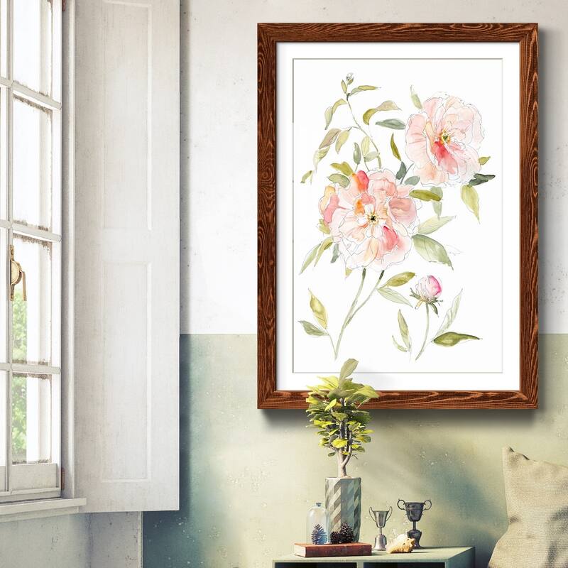 Sketchbook Cottage Rose II-Premium Framed Print - Ready to Hang