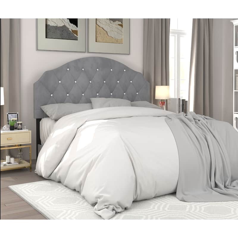 Evelina Upholstered Headboard - Silver Grey - Full