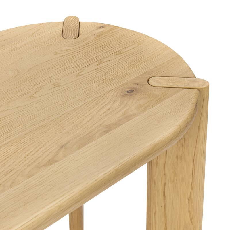 Kering Oak Wood Oval Console Table by Kosas Home