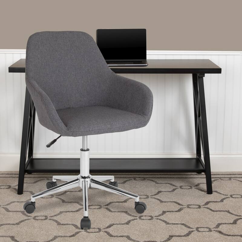 Home & Office Mid-Back LeatherSoft Upholstered Swivel Chair