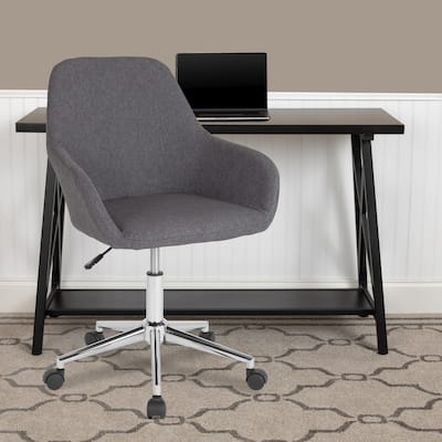 Home & Office Mid-Back LeatherSoft Upholstered Swivel Chair