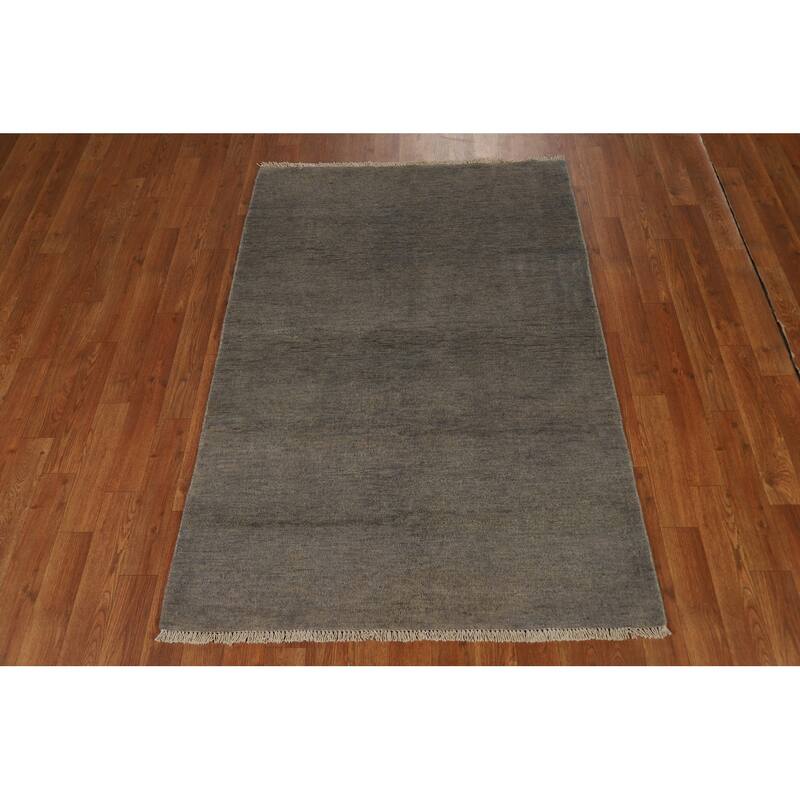 Hand Knotted Oriental 100% Wool Carpet Modern Modern Multi-Colored Gabbeh Area Rug - 4' 11'' X 3' 4''