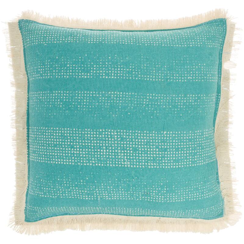 Mina Victory Stonewash Throw Pillow - 18" x 18" - Turquoise