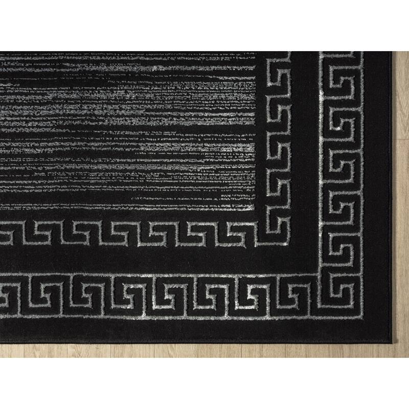 Ksamil Collection Abstract Border Area Rug