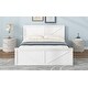 preview thumbnail 19 of 24, Queen Platform Bed with 4 Drawers, Headboard & Support Legs, Grey