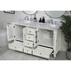 Rockland Coastal Bathroom Vanity Cabinet Set with Marble Top - On Sale ...