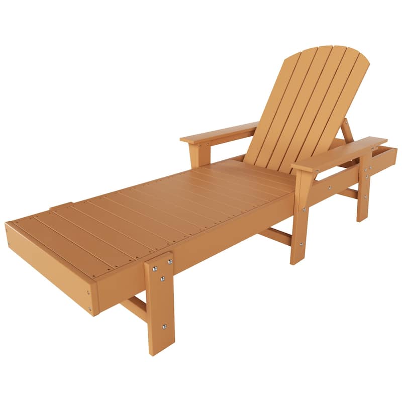 Polytrends Altura Poly Eco-Friendly All Weather Reclining Chaise Lounge with Arms