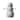 Ceramic Snowman Mole Dot Christmas Tabletop Figurine - 4.25" - White and Black