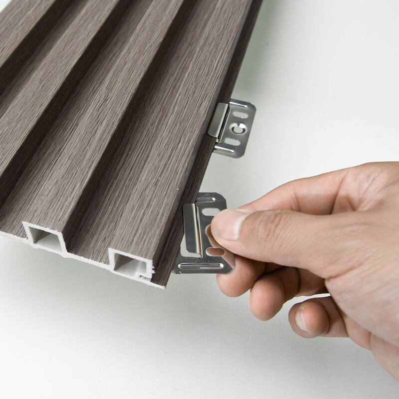 Art3d 96'' x 6'' Slat Wall Panel,WPC Acoustic Wall Paneling, 8pcs,32 sqft