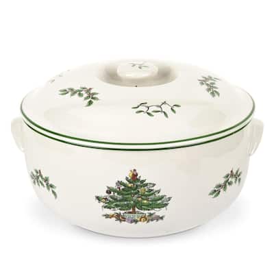 Spode Christmas Tree Round Covered Casserole