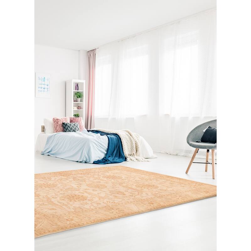 ECARPETGALLERY Hand-knotted Chobi Finest Ivory Wool Rug - 6'1 x 8'10