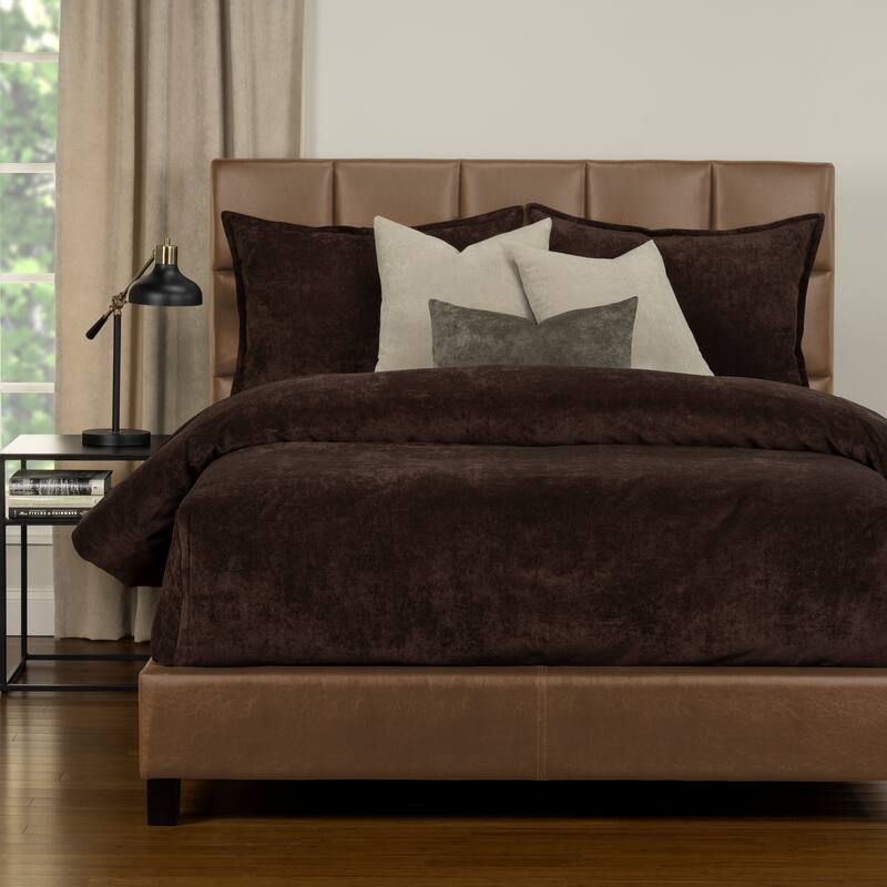 Mixology Padma 6-piece Bed Cap Comforter Set with Sewn Corners - Coffee Bean - California King