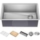 preview thumbnail 1 of 7, 30/32In Undermount Kitchen Sink, 16 Gauge Single Bowl with Accessories