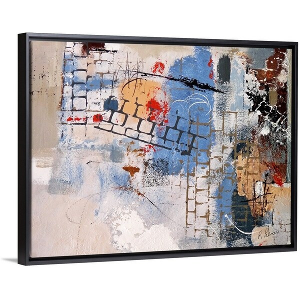 "Breaking Down Walls II" Black Float Frame Canvas Art