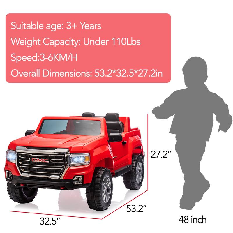 24V 2 Seater Ride-On Truck Car, 7AH Authorized Universal Battery Powered Electric Car