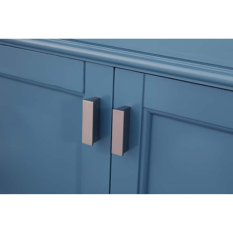 60" Tennant Brand Durand Modern Teal Blue Double Sink Bathroom Vanity