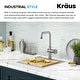 preview thumbnail 59 of 165, Kraus Urbix Industrial Solid Brass Kitchen Faucet