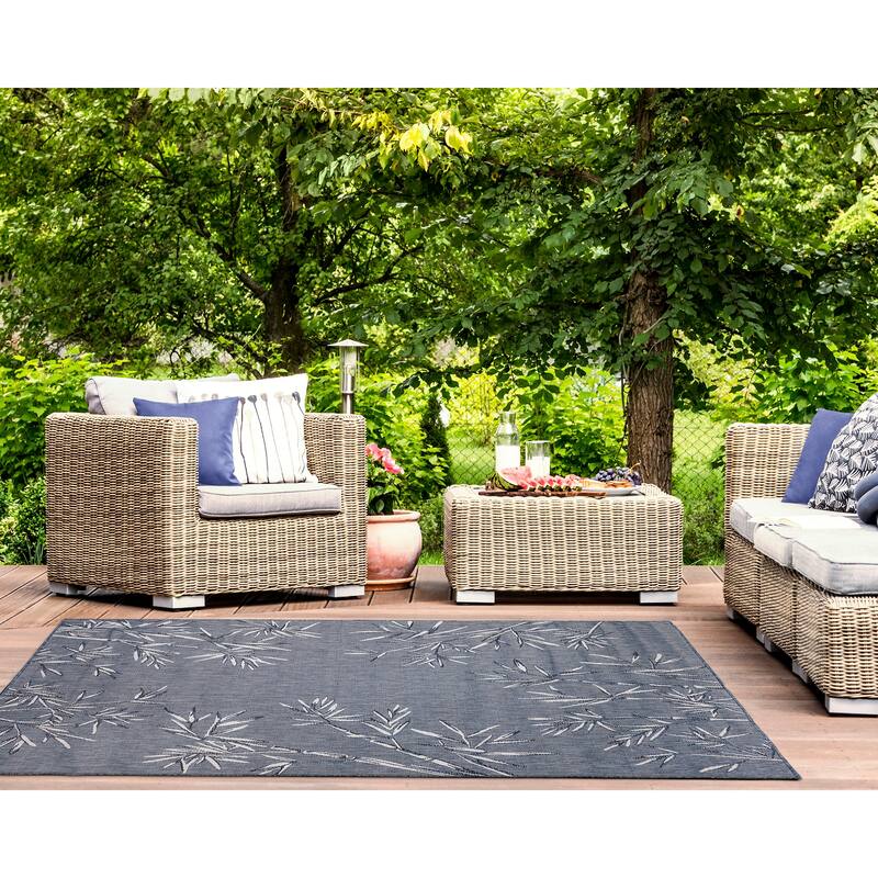 Liora Manne Carmel Bamboo Border Indoor/Outdoor Rug