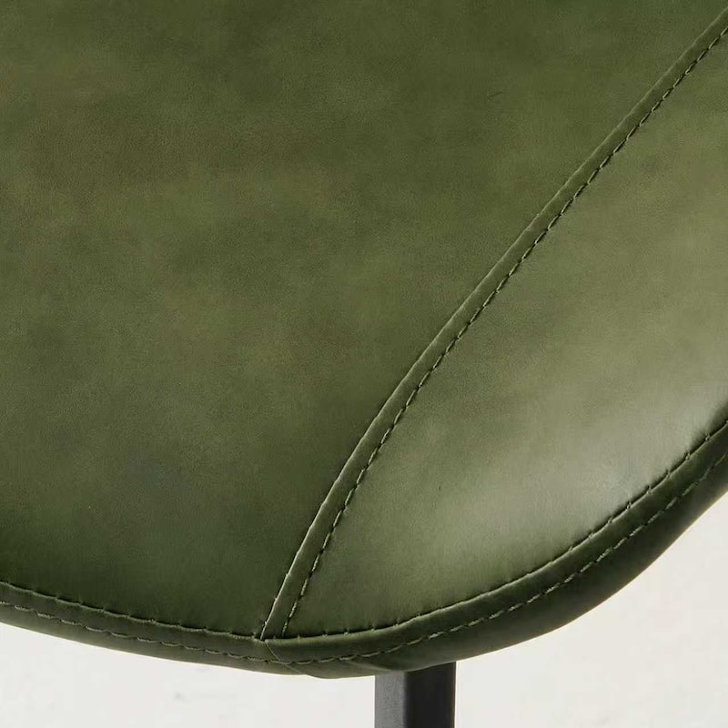 Dining Chairs 2PCS, Modern Kitchen & Dining Room Chairs, Upholstered Faux Leather Cushion Seat and Sturdy Metal Legs