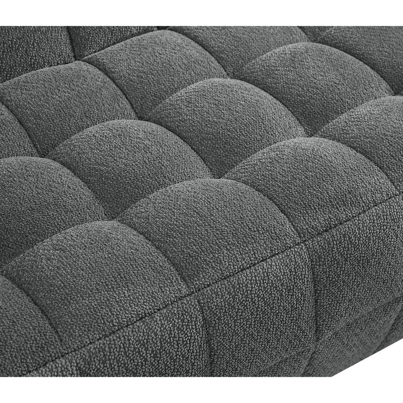 Full Compression Grey Lychee Velvet Sofa