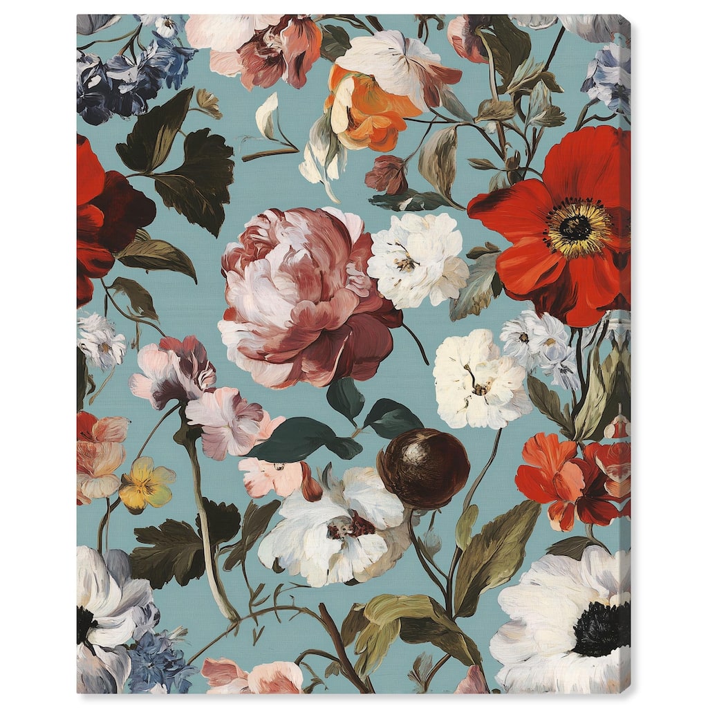 Floral Tapestry I Canvas by Art Remedy, Gallery Wrapped