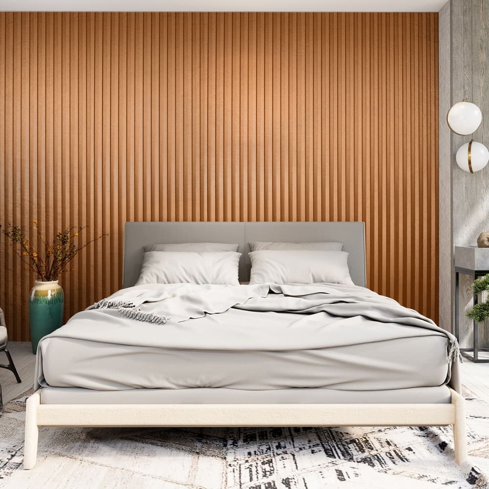 Art3d 104'' X 6.7'' Slat Wall Panel for Modern Decor, WPC Wall Paneling, Metallic Finish(Set of 8)