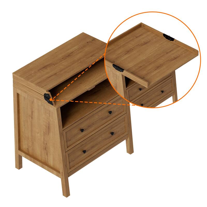 Baby Changing Table Multi-Functional 2 Drawer Dresser