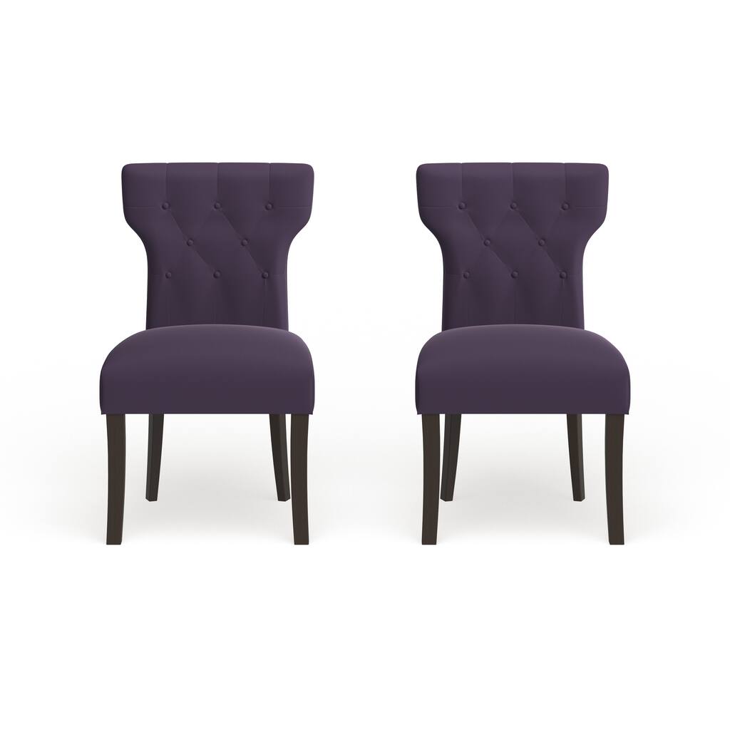 Copper Grove Flat Lake Purple Upholstered Dining Chairs (Set of 2)