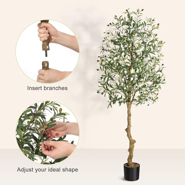 4/5/6/7FT Tall Olive Tree Plants,Olive Trees Artificial Indoor - On Sale -  Bed Bath & Beyond - 42401602