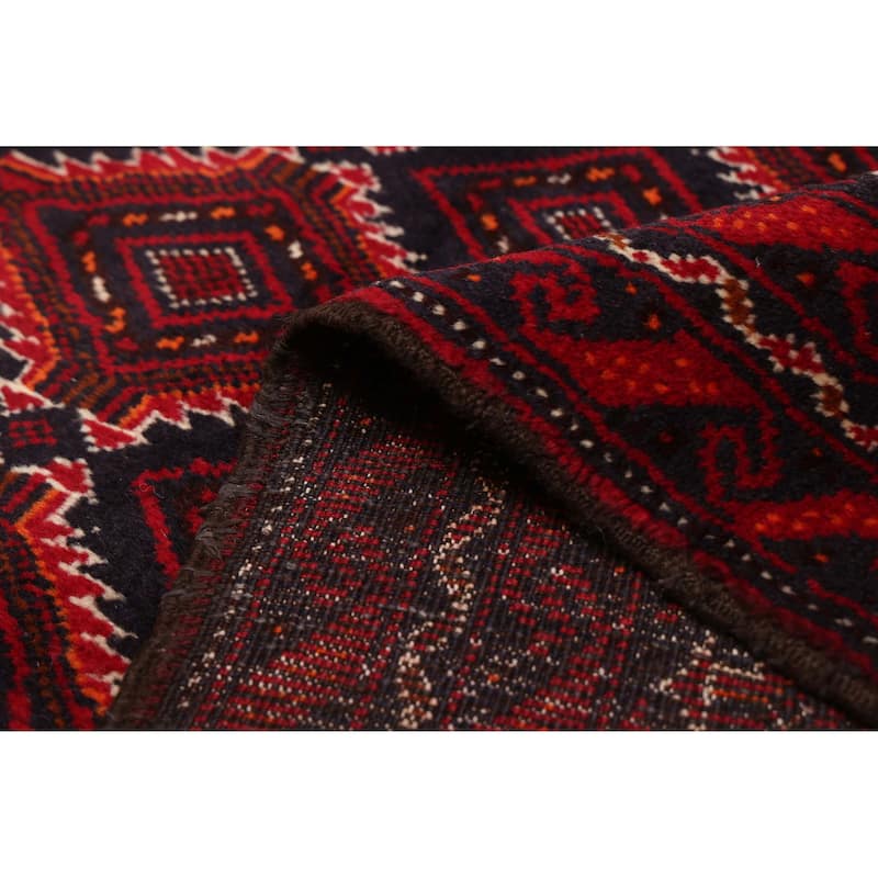 ECARPETGALLERY Hand-knotted Teimani Red Wool Rug - 2'11 x 5'9