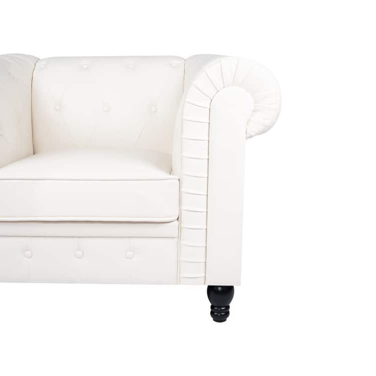 Everett Chesterfield Accent Chair - Luxurious Mid-Century Modern Comfort, Elegance & Serenity for Cozy Living Rooms