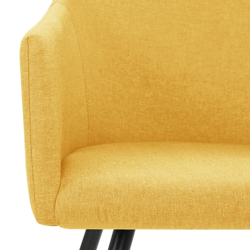 vidaXL Dining Chairs Upholstered Chair with Metal Legs for Living Room Fabric - 21.3" x 24.4" x 31.5"