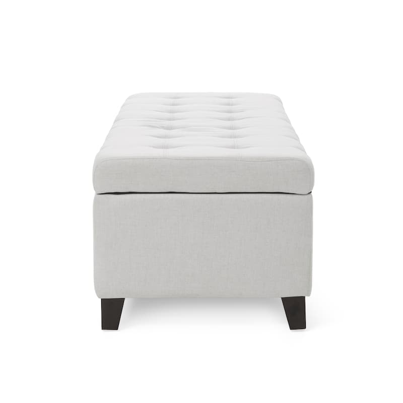 50.75" Storage Ottoman Bench, Tufted Ottoman with Storage for Living Room, Large End of Bed Ottomans, Modern Entryway Benchs