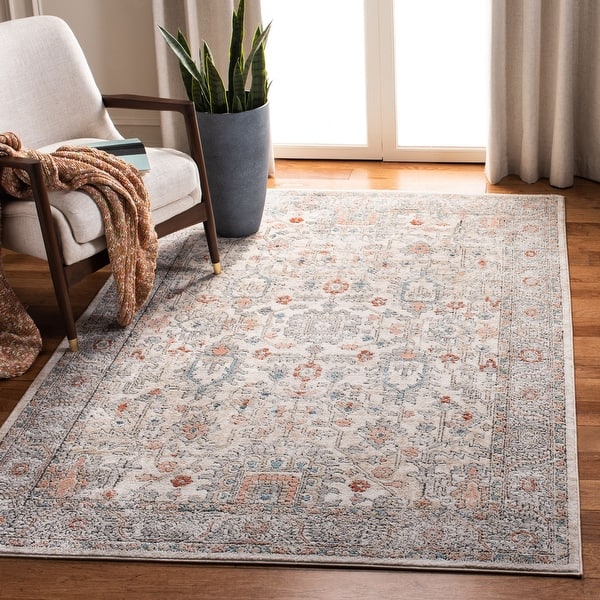 slide 2 of 7, Martha Stewart by SAFAVIEH Kwang Vintage Oriental Rug - Grey/Ivory - 5'1" x 7'6"