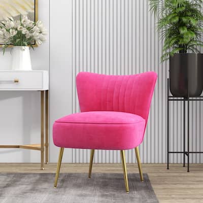Armless Accent Chair Upholstered Slipper Chair