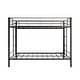 preview thumbnail 8 of 7, Black Twin over Twin Metal Bunk Bed, Heavy Duty with shelf and Slatted Support