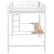 preview thumbnail 29 of 64, Gaming Loft Bed with RGB LED Light & USB Charge Station, Metal Loft Bed Frame w/Built-in Desk & Full-Length Guardrails