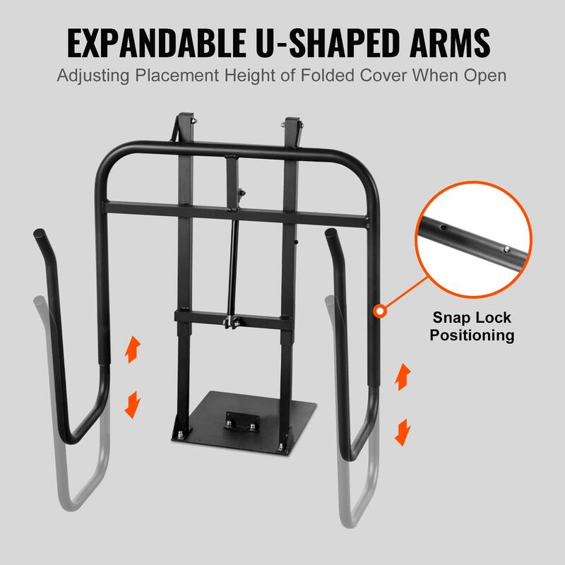 Hot Tub Cover Lift, Spa Cover Lift, Height 33.1" - 41.3" Width 53.1" - 92.5" Adjustable, Installed Underneath on one Sides