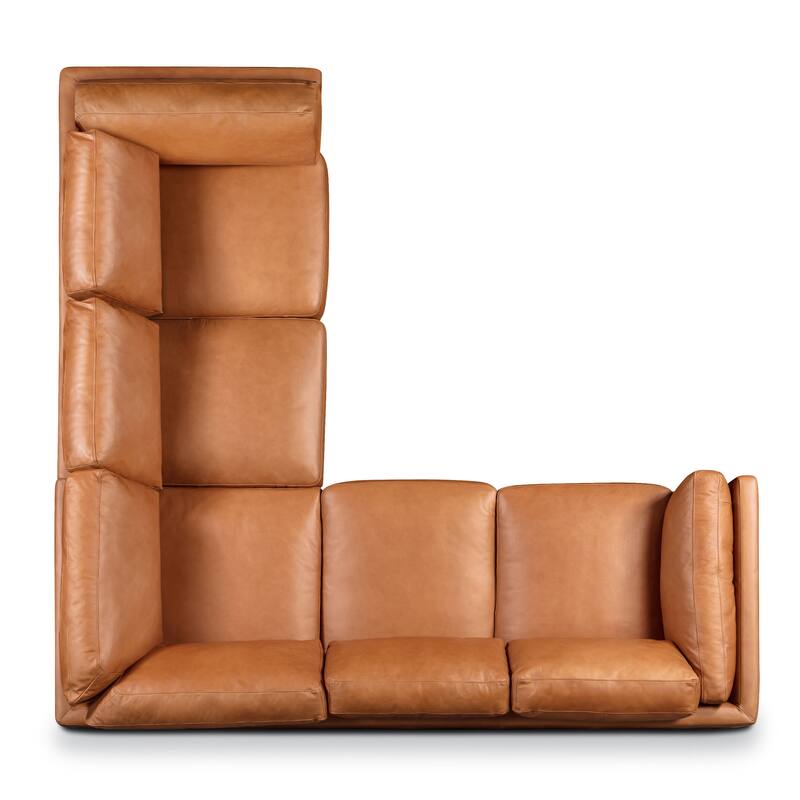 Poly and Bark Cadiz Corner Sectional - Genuine Italian Leather