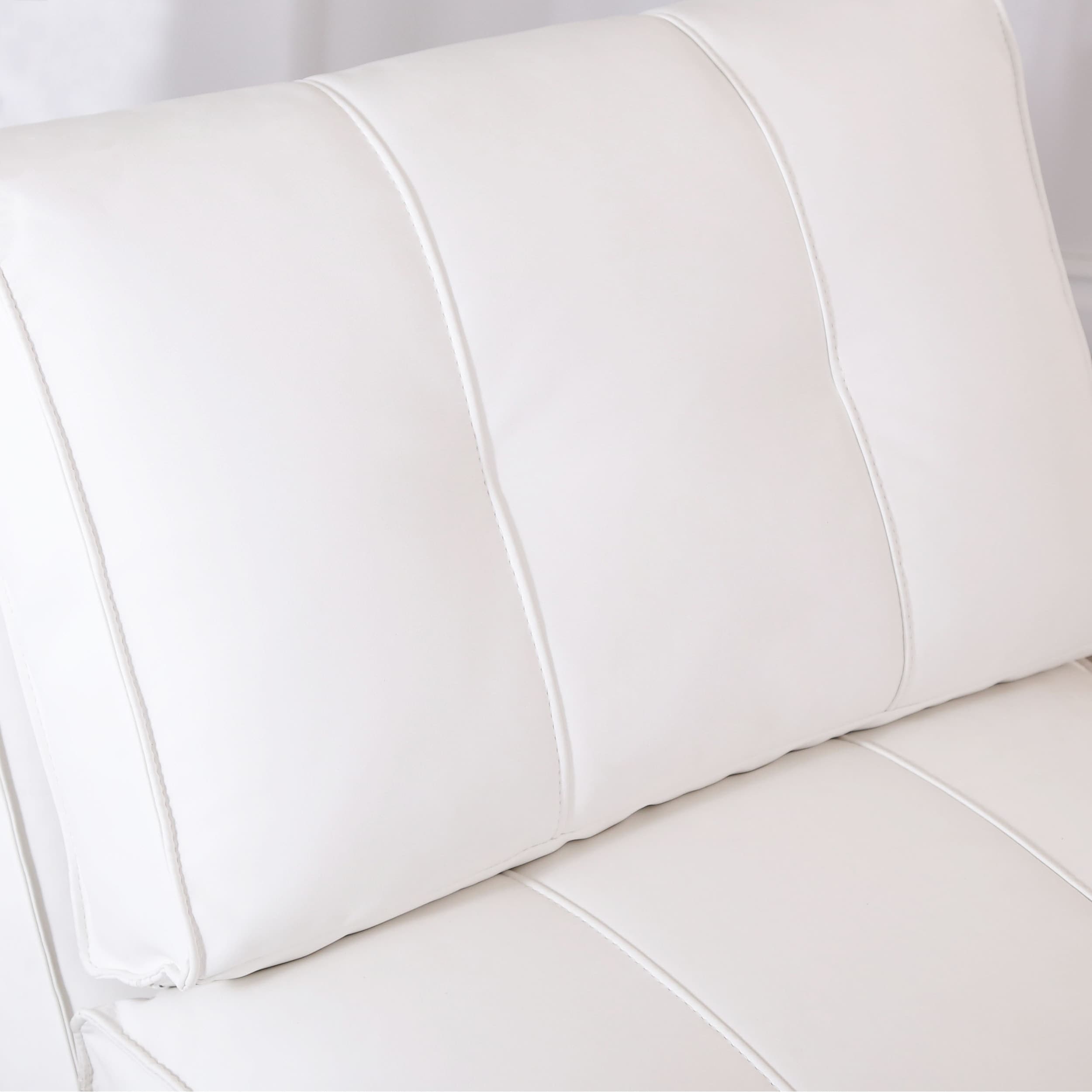 abbyson jackson white leather single sleeper chair