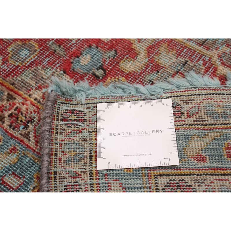 ECARPETGALLERY Hand-knotted Color Transition Blue, Red Wool Rug - 9'7 x 12'7