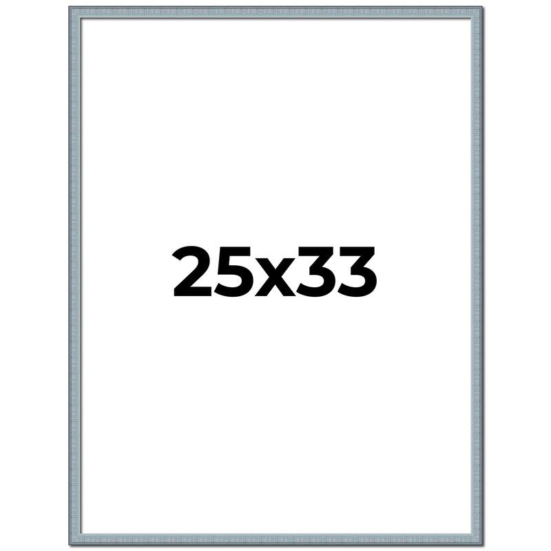 25x33 Frame Rustic Sky Blue Solid Wood Picture Frame | 0.75 Inch