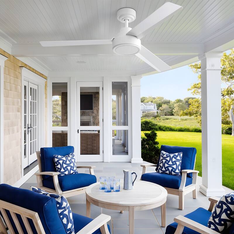52 inch Modern Ceiling Fan With Remote Control(No Light),6 WInd Speed,Reversible Airflow