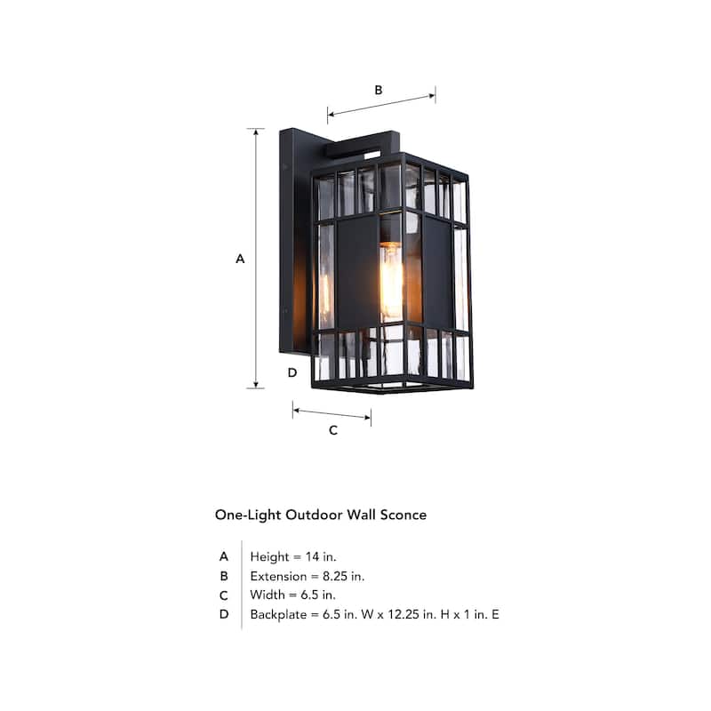 Designers Fountain D351M-14EW Edgehill 14" Tall Outdoor Wall Sconce
