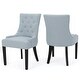preview thumbnail 45 of 48, Cheney Contemporary Tufted Dining Chairs (Set of 2) by Christopher Knight Home - 21.50" L x 25.00" W x 36.00" H