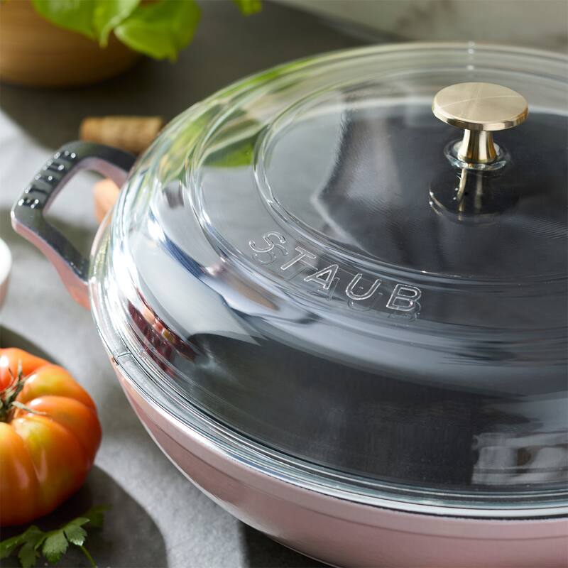 STAUB Cast Iron 3.5-qt Braiser with Glass Lid
