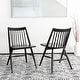 preview thumbnail 6 of 17, SAFAVIEH Dining 19 inch Wren Black Spindle Dining Chair (Set of 2)