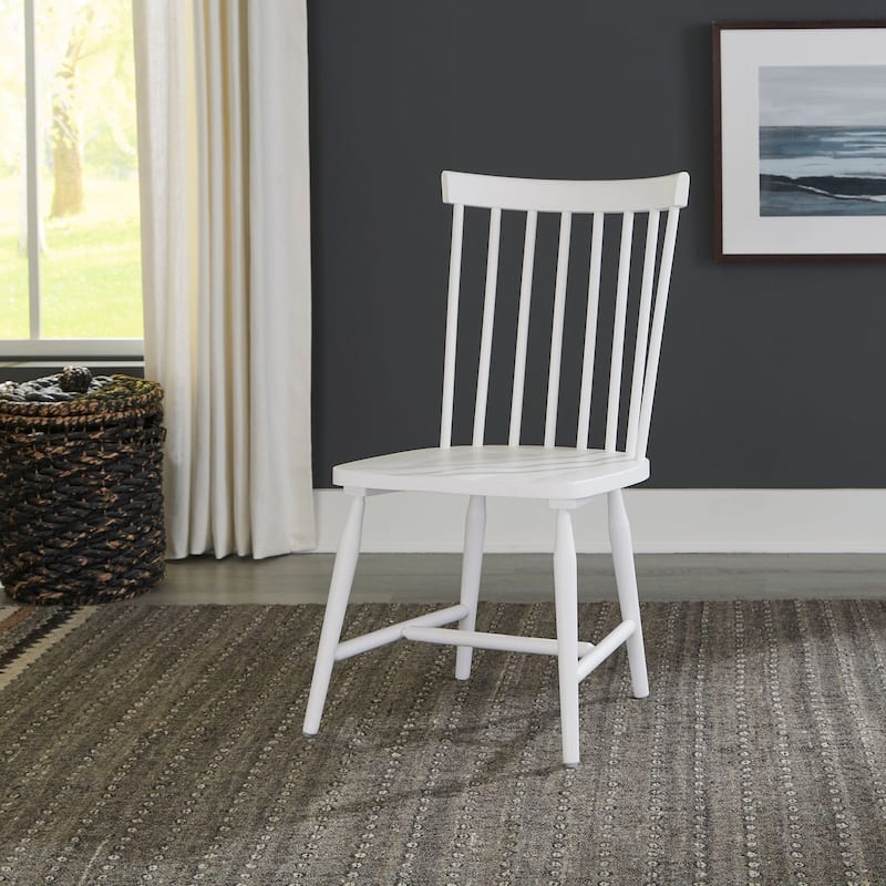 Palmetto Heights Shell White Driftwood Spindle Back Side Chair (Set of 2) - Set of 2 - Dining Height